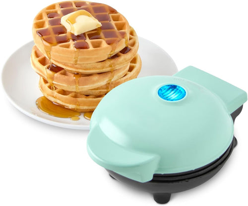 Mini Waffle Maker- Compact Electric Iron for Creative Homemade Treats
