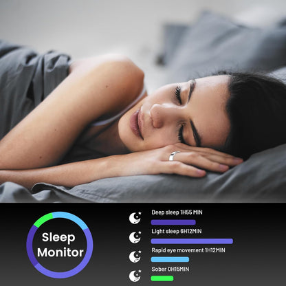 Smart Ring for Women & Men, Smart Ring Health Tracker, Heart Rate Monitor Sleep Ring, Waterproof Fitness Ring