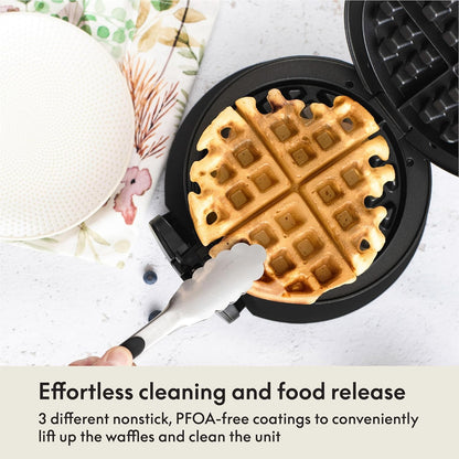 Classic Rotating Belgian Waffle Maker with Nonstick Plates, Removable Drip Tray, Adjustable Browning Control and Cool Touch Handles,