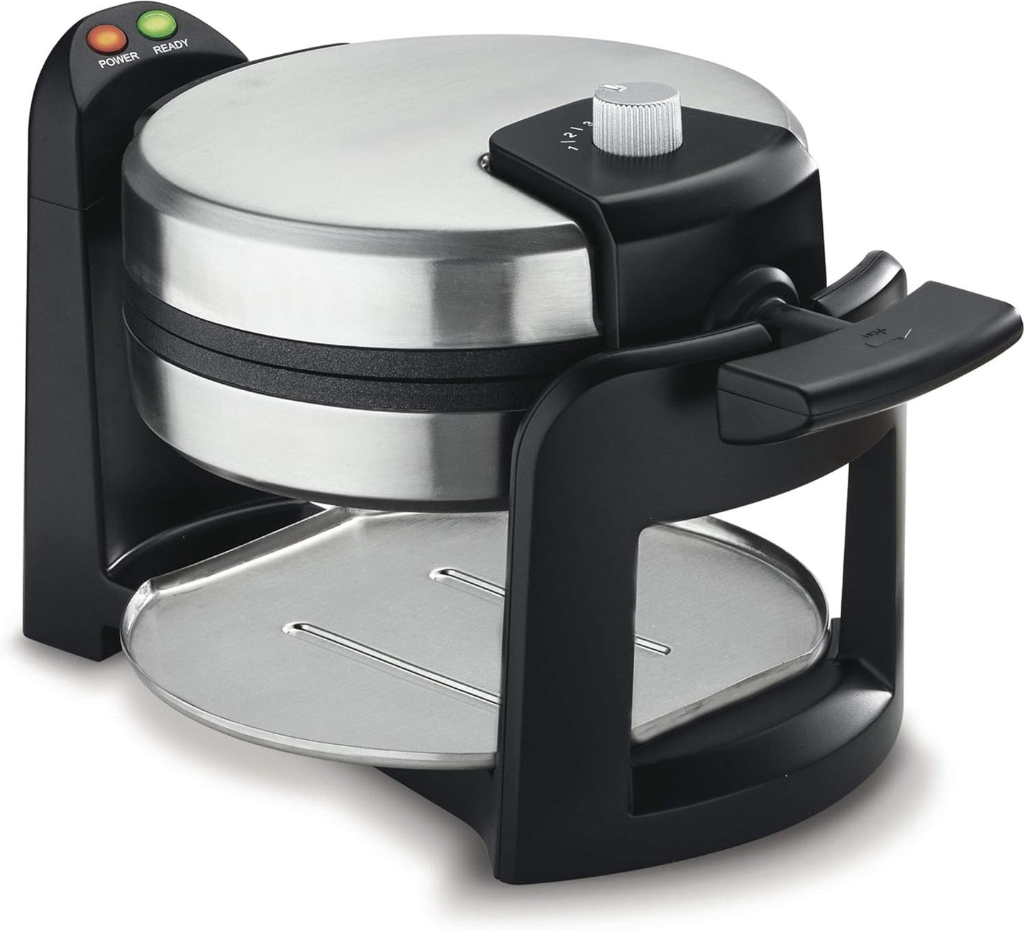Round Flip Belgian Waffle Maker,  1 inch thick