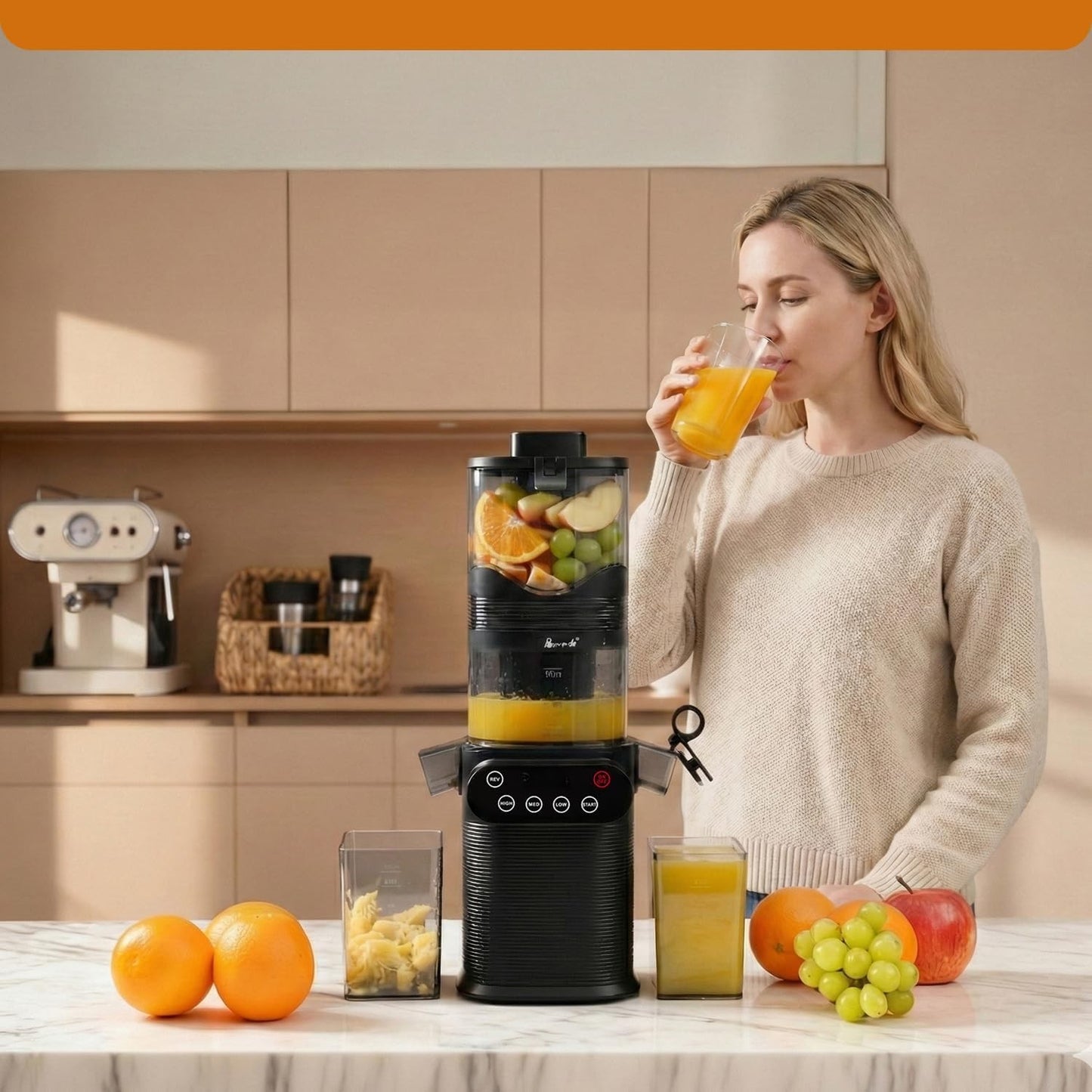 Cold Press Juicer Machine | Powerful Wide Chute Slow