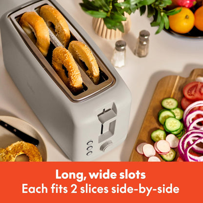 4 Slice Slim Toaster,  Kitchenware, 6 Setting Shade Control with Reheat & Cancel Buttons