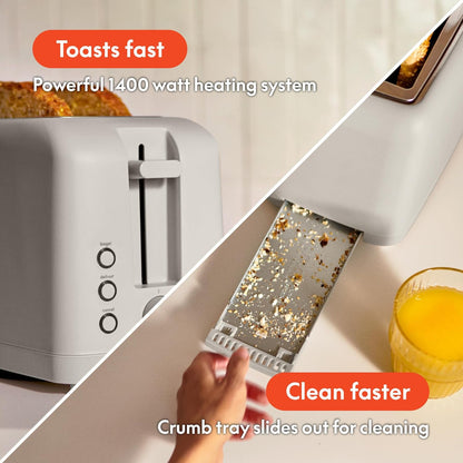 4 Slice Slim Toaster,  Kitchenware, 6 Setting Shade Control with Reheat & Cancel Buttons