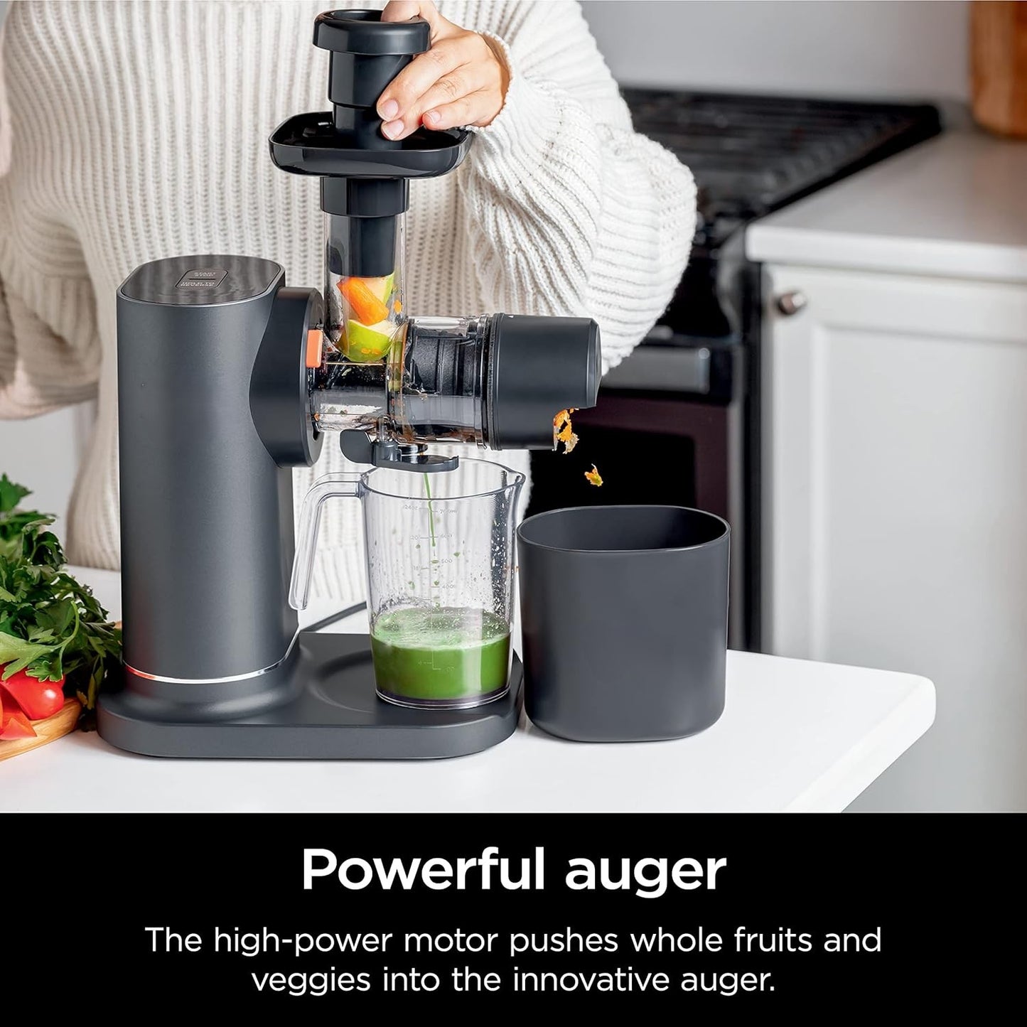 Cold Press Juicer, Powerful Slow Juicer with Total Pulp Control